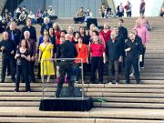 From the Steps: Voices at Dusk